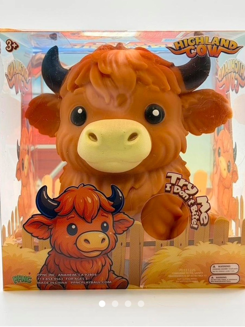 Highland Cow Squishy Toy NEW